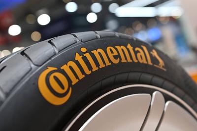 IAA Mobility 2023 in der Messe Riem vom 05.09.-10.09.2023 in Muenchen. Continental Logo Schriftzug an der Flanke eines A-stock-foto