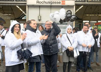 20250425 Wahlkampffinish der OEVP Wien-stock-foto
