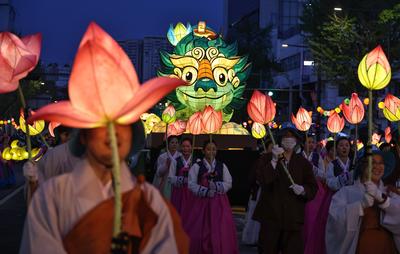 Lantern Festival in Seoul-stock-foto