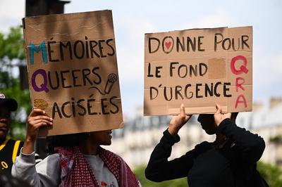 Demonstration against transphobia in Paris, April 26, 2025.-stock-photo