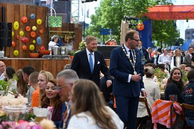 K?nigstag in der Niederlande.-stock-photo
