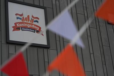 K?nigstag in der Niederlande.-stock-photo