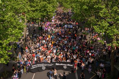 Demonstration against transphobia in Paris, April 26, 2025.-stock-photo