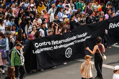 Demonstration against transphobia in Paris, April 26, 2025.-stock-photo