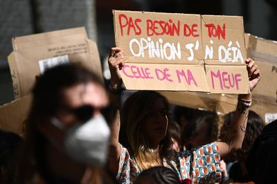 Demonstration against transphobia in Paris, April 26, 2025.-stock-photo
