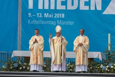 DEU Deutschland Nordrhein Westfalen M?nster 13 05 2018 Mit dem Hauptgottesdienst Motto Himme-stock-foto