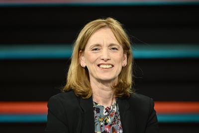 Karin Prien (Politikerin) 02/25 her Karin Prien am 18. Februar 2025 in Markus Lanz , ZDF TV Fernsehen Talkshow Talk Show-stock-foto