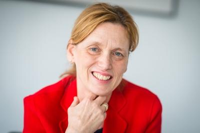 Karin Prien CDU Karien Prien im Interview mit der Chefredaktion der J?dischen Allgemeinen in Berlin-stock-photo
