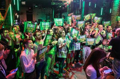 20250427 Wahlparty der Gruenen Wien-stock-foto
