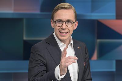 GER, Berlin, Studio, zu Gast bei - hart aber fair, Polittalk, TV, Format, mit Louis Klammroth, Das Erste, aus Adlershof-stock-foto