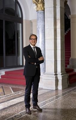 Deutschland, Berlin, Interview und Portrait Verkehrsminister Alexander Dobrindt CSU, 10.07.2014-stock-foto