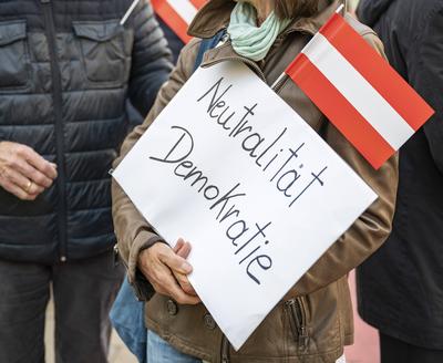 20220921 Kundgebung Soldaten des BH fuer Beibehaltung der gesetzlich verankerte immerwaehrenden Neutralitaet WIEN, OEST-stock-photo