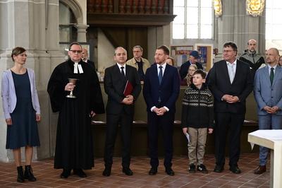 500 Jahre Reformation in der Oberlausitz. Gottesdienst zum 500j?hrigen Jubil?um der Reformation in der Oberlausitz in de-stock-foto