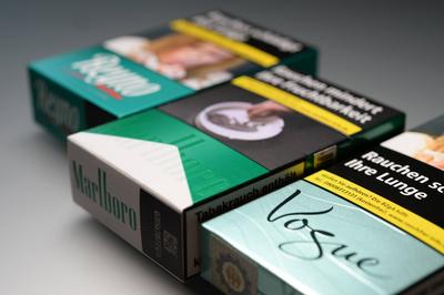 Verbot von Menthol-Zigaretten ab dem 20.Mai 2020 europaweit im Rahmen der EU-Tabakrichtlinie-stock-photo