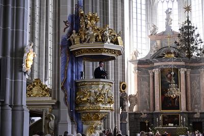 500 Jahre Reformation in der Oberlausitz. Gottesdienst zum 500j?hrigen Jubil?um der Reformation in der Oberlausitz in de-stock-foto