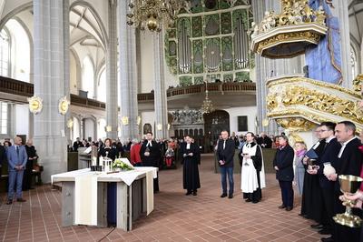 500 Jahre Reformation in der Oberlausitz. Gottesdienst zum 500j?hrigen Jubil?um der Reformation in der Oberlausitz in de-stock-foto