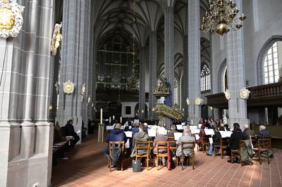 500 Jahre Reformation in der Oberlausitz. Gottesdienst zum 500j?hrigen Jubil?um der Reformation in der Oberlausitz in de-stock-foto