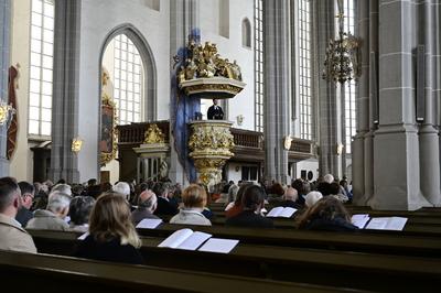 500 Jahre Reformation in der Oberlausitz. Gottesdienst zum 500j?hrigen Jubil?um der Reformation in der Oberlausitz in de-stock-foto