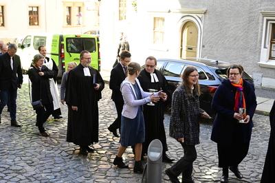 500 Jahre Reformation in der Oberlausitz. Gottesdienst zum 500j?hrigen Jubil?um der Reformation in der Oberlausitz in de-stock-foto