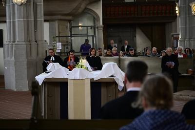 500 Jahre Reformation in der Oberlausitz. Gottesdienst zum 500j?hrigen Jubil?um der Reformation in der Oberlausitz in de-stock-foto
