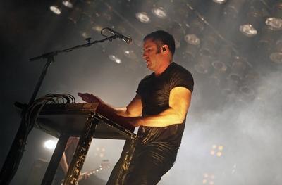 16/ Konzert: Nine Inch Nails, Industrial Rock, USA, Saenger und Multiinstrumentalist Trent Reznor, Auftritt am 30.06.200-stock-foto