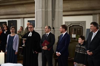 500 Jahre Reformation in der Oberlausitz. Gottesdienst zum 500j?hrigen Jubil?um der Reformation in der Oberlausitz in de-stock-foto