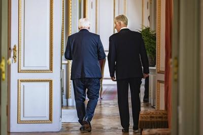 King Philippe receives Frank-Walter Steinmeier-stock-foto