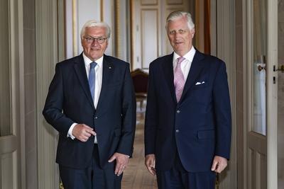 King Philippe receives Frank-Walter Steinmeier-stock-foto