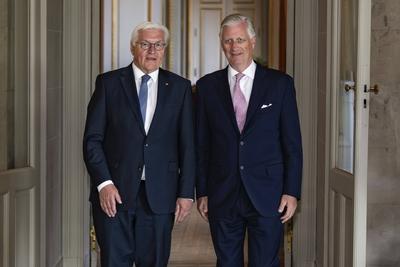 King Philippe receives Frank-Walter Steinmeier-stock-foto