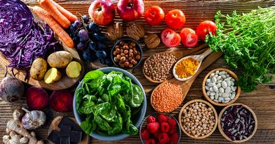 Lebensmittel, die reich an Antioxidantien sind. Gesunde Ern?hrung-stock-foto