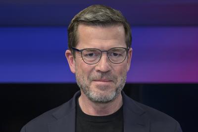Karl-Theodor zu Guttenberg: ehemaliger Bundesverteidigungsminister, CSU, zu Gast bei - maischberger, Polittalk, TV, Form-stock-foto