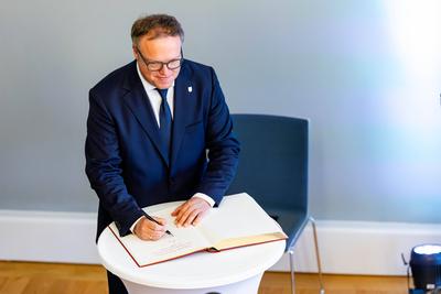 28.04.2025, GER, News / Politik, Ausw?rtige Kabinettsitzung in Gotha im Vorfeld des Th?ringentages-stock-foto