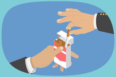 3D Isometric Flat Illustration of Bad Habits, Side Effects of Smoking3D Isometric Flat Illustration of Bad Habits, Side Effects of Smoking-stock-foto