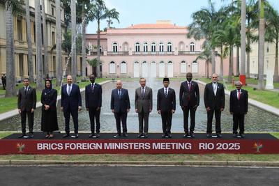 Meeting of Foreign Ministers under the Presidency of Brazil in BRICS.-stock-photo