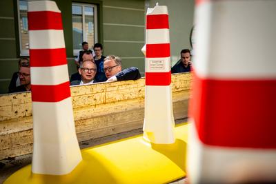 TH?RINGER LANDESREGIERUNG - PRESSERUNDGANG TH?RINGENTAG IN GOTHA-stock-foto