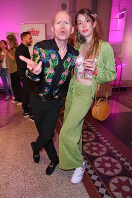 Roman Geike (Romano), Stefanie Wermeling beim Grand Opening des W66 im Museum f?r Kommunikation in Berlin am 29.04.2025-stock-foto