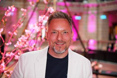 Lars Pape beim Grand Opening des W66 im Museum f?r Kommunikation in Berlin am 29.04.2025 *** Lars Pape at the Grand Open-stock-foto