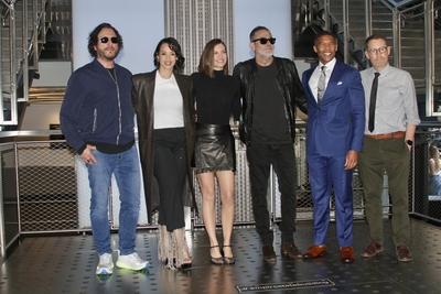 Cast and executive producers of amc?s the walking dead: dead city visit the empire state building-stock-photo