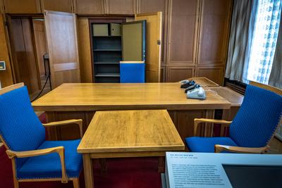 Berlin Lichtenberg ; StasiMuseum Normannenstra?e, ehemaliges Ministerium f?r Staatssicherheit, Stasi, MfS, Stasi-Unterla-stock-photo