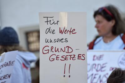 29.04.2025, Demonstration gegen AfD, Buendnis aus demokratischen Parteien und Zivilgesellschaft, Politik, Deutschland, Rottenburg am Neckar-stock-foto