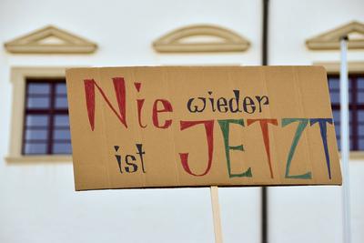 29.04.2025, Demonstration gegen AfD, Buendnis aus demokratischen Parteien und Zivilgesellschaft, Politik, Deutschland, Rottenburg am Neckar-stock-foto