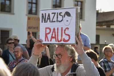 29.04.2025, Demonstration gegen AfD, Buendnis aus demokratischen Parteien und Zivilgesellschaft, Politik, Deutschland, Rottenburg am Neckar-stock-foto
