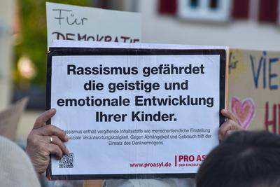29.04.2025, Demonstration gegen AfD, Buendnis aus demokratischen Parteien und Zivilgesellschaft, Politik, Deutschland, Rottenburg am Neckar-stock-foto
