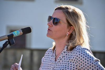 29.04.2025, Demonstration gegen AfD, Buendnis aus demokratischen Parteien und Zivilgesellschaft, Politik, Deutschland, Rottenburg am Neckar-stock-foto