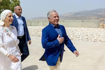 Jordan's King Abdullah II inaugurated the second phase of the Royal Botanic Garden-stock-foto