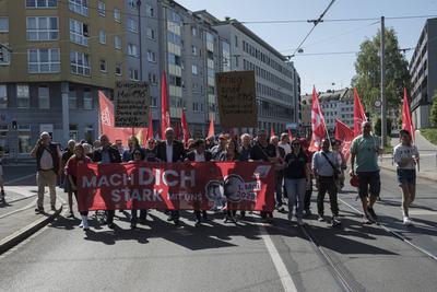01.05.2025, 1. Mai Demo DGB, N?rnberg: Unter dem Motto Mach dich stark mit uns gingen im Rahmen der DGB (Deutscher Gewer-stock-photo