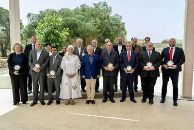 Jordan's King Abdullah II inaugurated the second phase of the Royal Botanic Garden-stock-foto