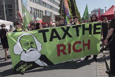 01.05.2025, 1. Mai Demo DGB, N?rnberg: Unter dem Motto Mach dich stark mit uns gingen im Rahmen der DGB (Deutscher Gewer-stock-photo