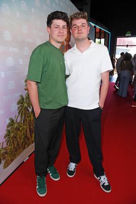 Marco Strecker mit Freund Tobias Fritsche beim KAMPF DER REALITYSTARS 6 Screening im Cinenova Kino in K?ln am 30.04.2025-stock-photo