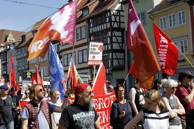 1. Mai in Erfurt-stock-photo
